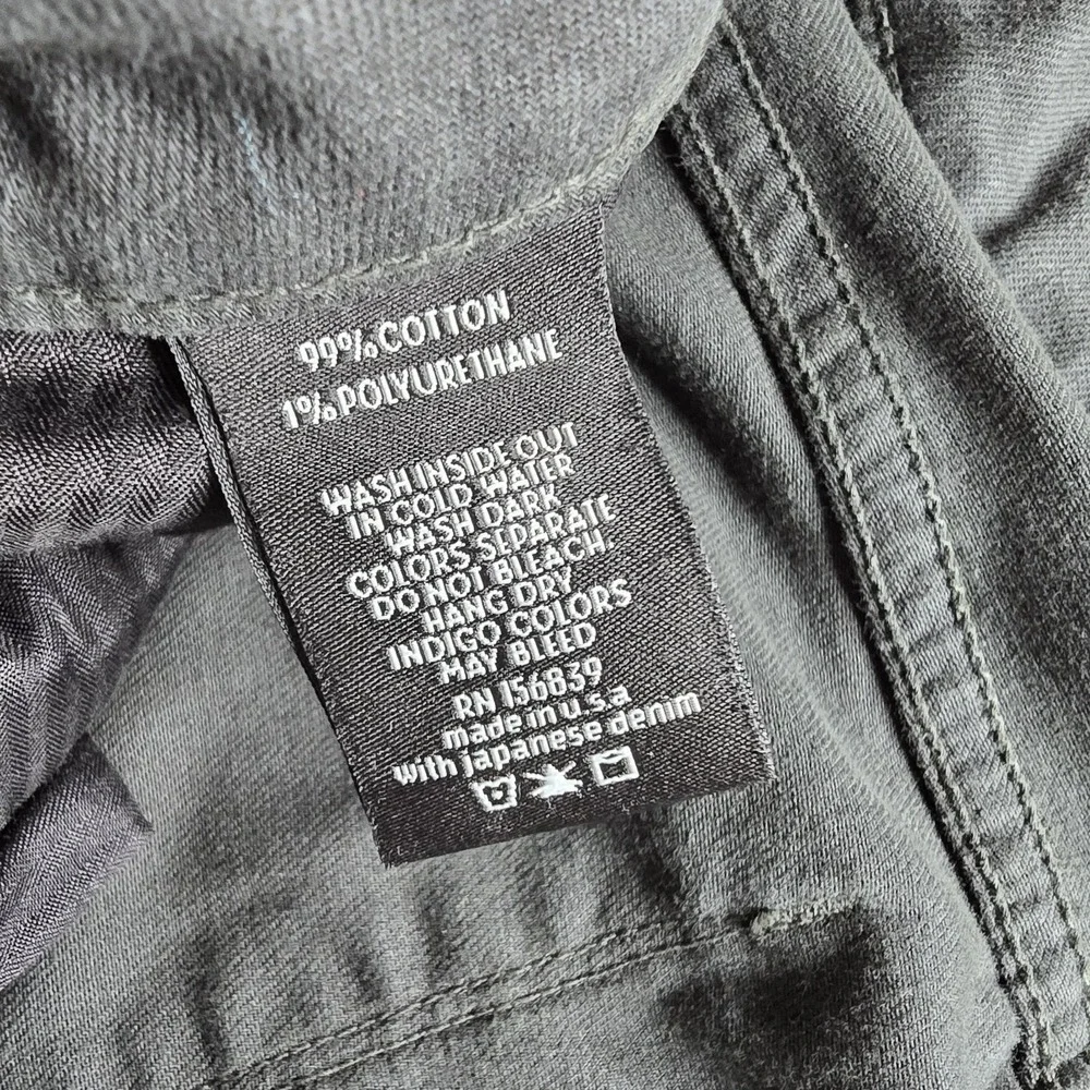 Monfrere Brando Jeans Mens 34x33 Black Stretch Twill Japanese Denim MADE IN USA